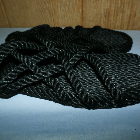 Utopian Rope Sandals   Black Handmade  Size  8 ladies 6.5 Men's  New w/ Tags - Picture 9 of 15